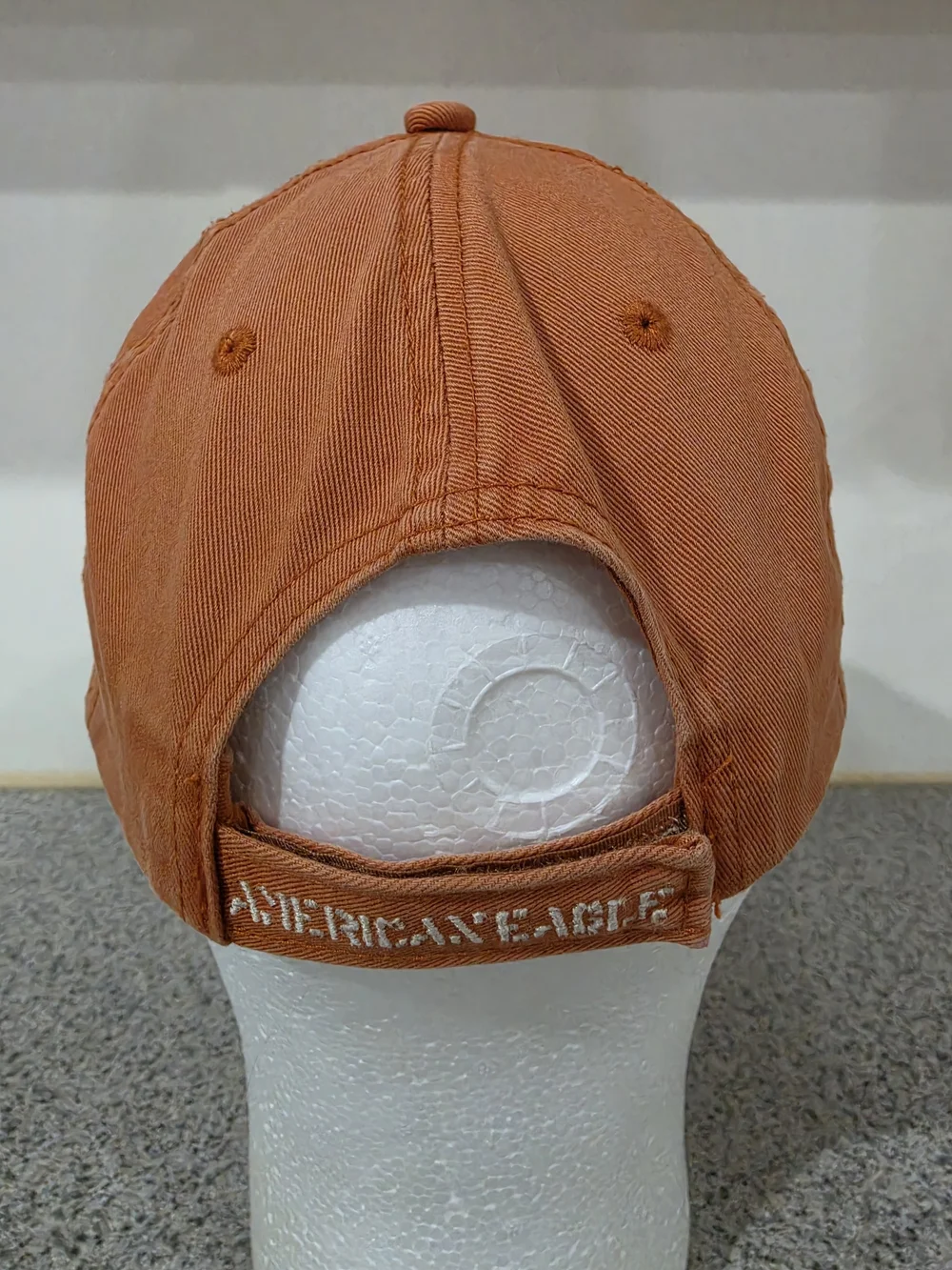 American Eagle Outfitters Orange Baseball Cap with White '3' Embroidery